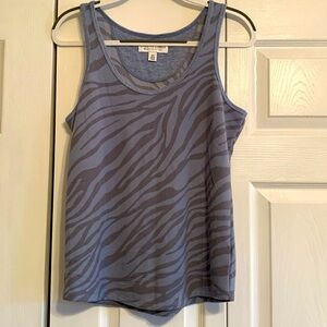 Live Love Lounge~Karen Neuburger,  Zebra Print Tank Top~Size Medium, EUC